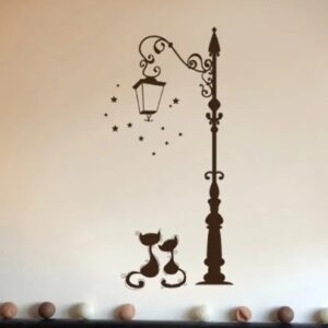 Cats Under The Street Light Wall Stickers - Image 2