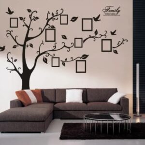 Large 250*180cm/99*71in Black 3d Diy Photo Tree Pvc Wall Stickers For Bedroom Big Size 3d Decals/adhesive Family Wall Stickers - Image 4