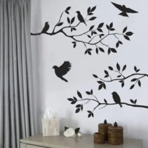 New Bird Wall Stickers Tree Leaf Decorative Vinyl For Children's Home Decor Living Room Stickers - Image 3
