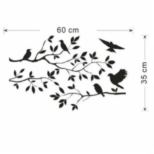 New Bird Wall Stickers Tree Leaf Decorative Vinyl For Children's Home Decor Living Room Stickers - Image 1