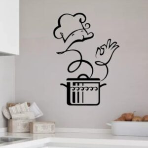 9 Different Piece Kitchenwares Wall Stickers Decorative Sticker | 12x12 inch each sticker - Image 4