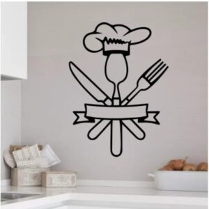 9 Different Piece Kitchenwares Wall Stickers Decorative Sticker | 12x12 inch each sticker - Image 3
