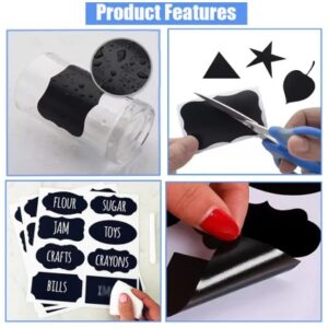 28pcs/set Jars Labels Erasable Chalkboard Labels Waterproof Sticker Craft Kitchen Blackboard Sticker Bottles Tag - Image 2