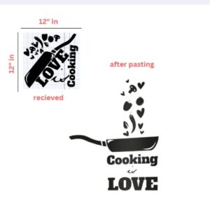 Cooking Is Love Wall Stickers For Kitchen | Wall Decals For Kitchen | Wall Stickers For Kitchen - Image 1
