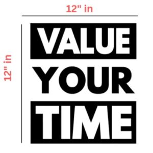 Value Your Time Wall Decal, Office Wall Decal, Office Wall Art, Office Wall Decor, Office Wall Sticker, Vinyl Letter,window Sticker - Image 2