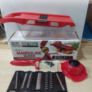 10 in 1 Mandoline Multi-functional Vegetable CUTTER | Manual Potato Peeler, Carrot, Cheese, Grater Dicer (random color) - Image 4