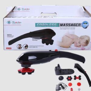 Blue idea Rechargeable Cordless Massager with different heads | Deep Massager for Muscles Neck Cordless Electric Body Massager - Image 1