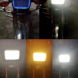 5 function led headlight 15 led white and Fog light high beam 15 led fog bike headlight for 70 & 125/All functions led light - Image 1