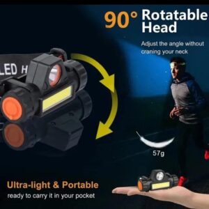 Portable Mini High Power LED Headlamp Flashlight for outdoor camping and cycling, hiking, working, racing - Image 2