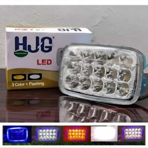 5 function led headlight 15 led white and Fog light high beam 15 led fog bike headlight for 70 & 125/All functions led light - Image 3