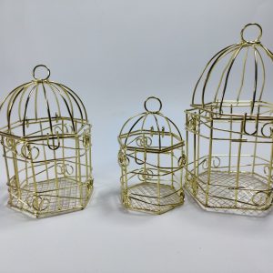 Metallic bird Cages for home decor and gift (pack of 3) - Image 6