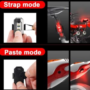 Universal Led Aircraft Strobe Lights Motorcycle Anti Collision Warning Light with USB Charging 7Colors Turn Signal Indicator - Image 5
