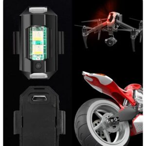 Universal Led Aircraft Strobe Lights Motorcycle Anti Collision Warning Light with USB Charging 7Colors Turn Signal Indicator - Image 3