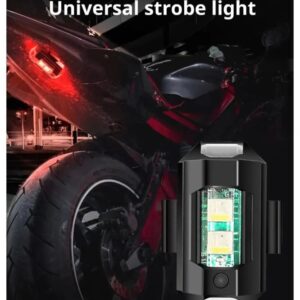 Universal Led Aircraft Strobe Lights Motorcycle Anti Collision Warning Light with USB Charging 7Colors Turn Signal Indicator - Image 4