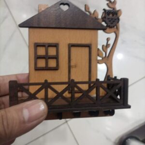 House shape Key holder Wooden Key Holder I Key Holder Wall Hanger I Key Holder Wall Hanging | - Image 2