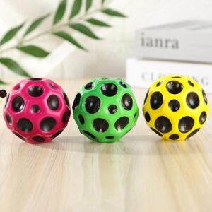 High Bounce Moon Anti Stress Ball | Ball Bouncing Ball for Children (Random Colors) - Image 3