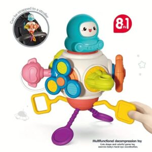 8 in 1 Multi functional Busy Activity Toy | Infant Montessori Activities Busy Board Cubes,Baby Educational Learning Toys for 6-18 Months Boys & Girls, Airplane Car Travel Toys for Kids Gifts - Image 3