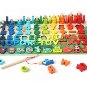 6 in1 Wooden Educational Puzzle & Sorting Board Toy For Kids - Image 3