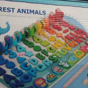 6 in1 Wooden Educational Puzzle & Sorting Board Toy For Kids - Image 2