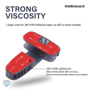 Black transparent refrigerator lock | Child Safety Fridge Lock | Baby Safety Refrigerator Freezer Door Lock, Toddler Kid Safety Latch Catch Lock, No Tools Need Or Drill - Image 3