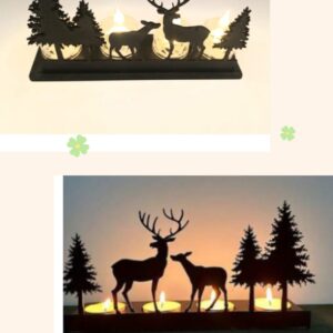 Nature art candle holder  Desktop decoration MDF wood material - Image 1