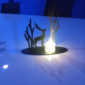 Deer candle holder  Desktop decoration MDF wood material - Image 1