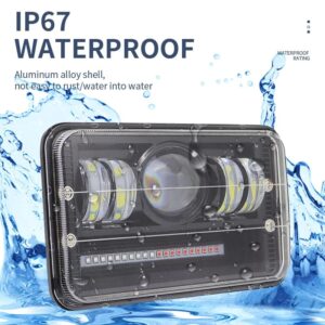 LED Headlight 6 ? 4 / square led light 4 ? 6 for all bikes | motercycle headlight for 125 cg 70cc bikes | sos pattern cg 125 and 70cc - Image 4