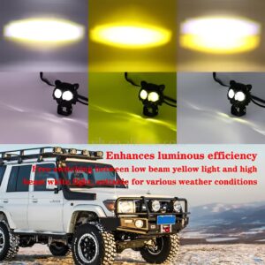Pack of 1 Owl Fog Light for Bikes metal body - 8 Working Modes LED Motorcycle Fog Headlights with Multicolor DRL, Universal Fitment, and Auxiliary Spotlights - Image 5