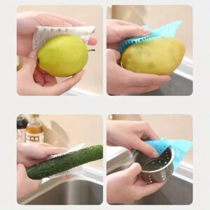 Multifunctional Soft Silicone Brush | Multipurpose vegetable peeler | Home Cleaning Brush | fruit and vegetable cleaning brush (pack of 2) (Random color) - Image 5