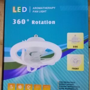 360? Rotating Socket Ceiling Fan with Light and Remote - Image 2