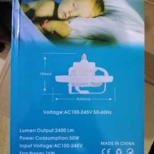 360? Rotating Socket Ceiling Fan with Light and Remote - Image 3