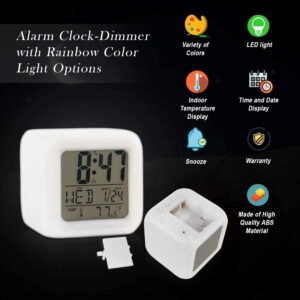 Creative Alarm Clock Sublimation LED Digital Clock 7 Color Changing Light Night Glowing Kids Desk Clock - Image 3
