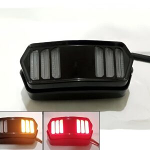 Universal Motorbike Back Light With Indicator DRL Audi Style - Image 3