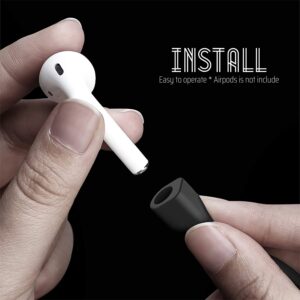 (Combo deal 1 Black x 1 White ) Anti Lost Silicone Earphone Rope Holder Cable For AirPods Strap Wireless Bluetooth Headphone Neck Strap Cord String 55CM - Image 3