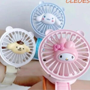 Rechargeable Portable Cartoon Style Children Watch Fan with RGB Light | Portable Fan Office Handheld New Creative Gift (Random color) - Image 4