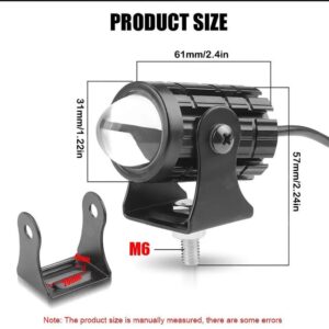 2 pcs Mini drive fog light with ( 3 point ) gift fog light for all bikes With Yellow & white colour . For Bike ,Car , Jeep . - Image 3