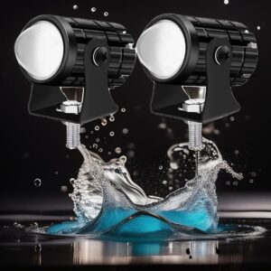 2 pcs Mini drive fog light with ( 3 point ) gift fog light for all bikes With Yellow & white colour . For Bike ,Car , Jeep . - Image 1