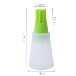 Portable Silicone Oil Bottle with Brush | Grill Oil Brushes for Kitchen Baking BBQ Tool Kitchen Tools for BBQ (Random color) - Image 4