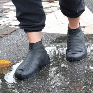 Rain Boot Thicken Waterproof Silicone Gel Shoe Cover Rain (Color random) - Image 4