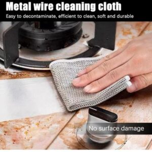 (pack off 10) Dish washing Cleaning cloth | Wire Dish washing Rugs for Kitchen Dishes - Image 5
