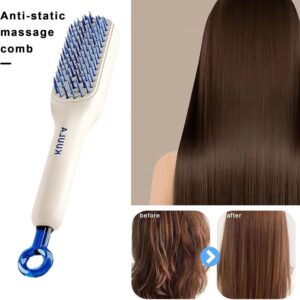 Self Cleaning Hair Brush, One-Click Cleaning Telescopic Hair Comb - Without box (Random Color) - Image 3