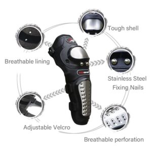 Motorcycle Elbow Pads for Men Stainless Steel Off-road Locomotive Protective Gear Anti-fall Riding Equipment (4 pcs) - Image 5