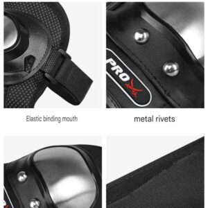 Motorcycle Elbow Pads for Men Stainless Steel Off-road Locomotive Protective Gear Anti-fall Riding Equipment (4 pcs) - Image 1