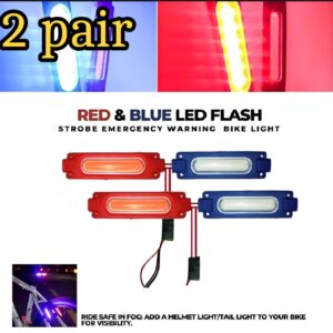 High Quality Red and Blue Flasher Light Waterproof 12V LED Light For Bike and Cars - Image 3