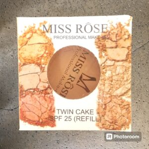 ( Medium Beige.)Miss Rose Professional Makeup  TWIN CAKE Powder  SPF 25 - Image 3