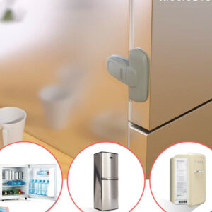 Child Safety Fridge Lock , Baby Safety Refrigerator Freezer Door Lock, No Tools Need or Drill - Image 3