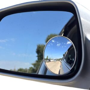 2 PCs rotatable Car Round Mirror Original Glass Rear view Blind spot Side Mirror rotatable lens - Image 4