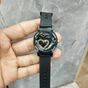 Curren Rubbar Belt Ladies Watch Model Heart - Without Box - Image 5