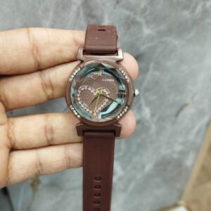 Curren Rubbar Belt Ladies Watch Model Heart - Without Box - Image 1