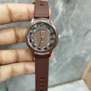 Curren Rubbar Belt Ladies Watch Model Diamond - Without Box - Image 5